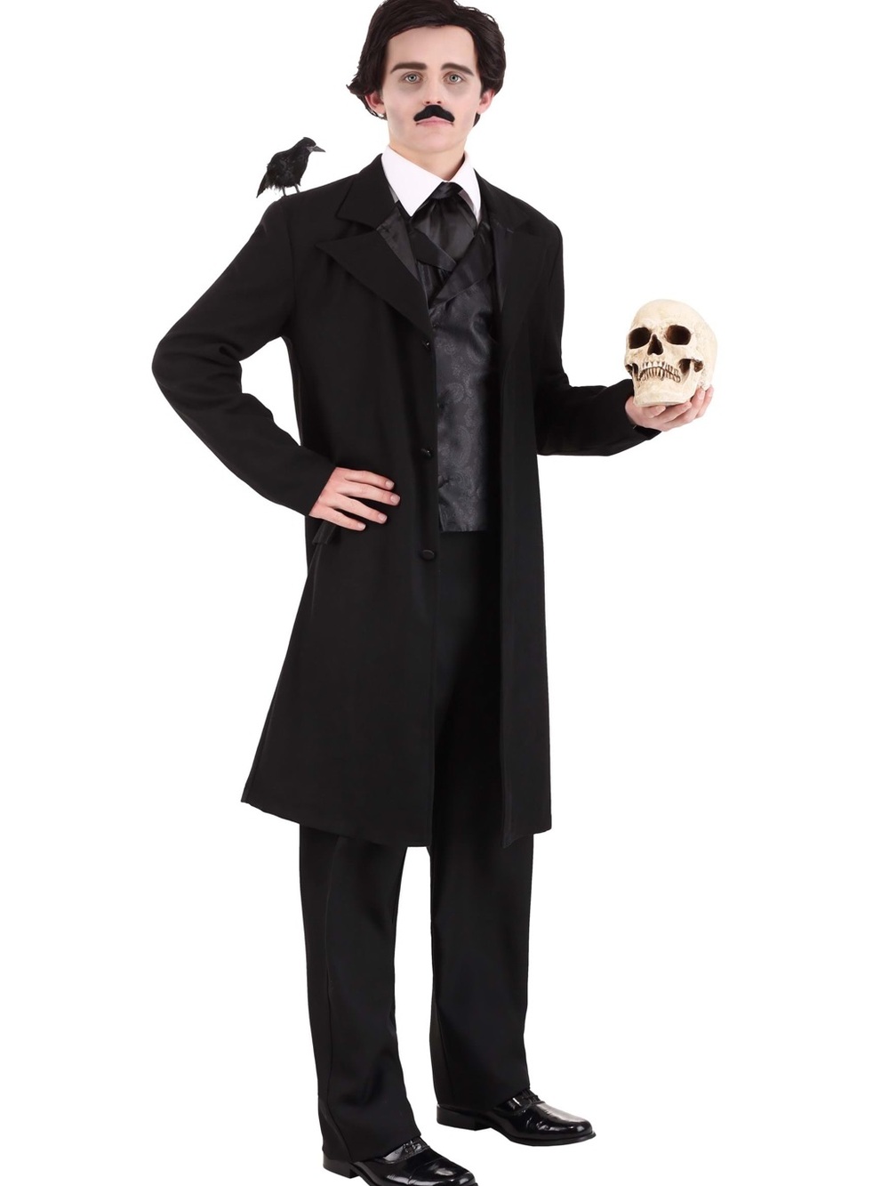 Classic Black Edgar Allan Poe Men's Costume - Timeless Literary Look